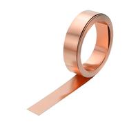 sourcing map Copper Sheet Roll 2500mm x 10mm x 0.5mm, 0.4" x 8.2ft 38 Gauge 99.9% Pure Copper Flashing Strip Metal Foil Plate for Electricity DIY Projects (Multiple Sizes)