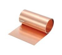 sourcing map Copper Sheet Roll 2500mm x 150mm x 0.03mm, 6" x 8.2ft 38 Gauge 99.9% Pure Copper Flashing Strip Metal Foil Plate for Electricity DIY Projects (Multiple Sizes)