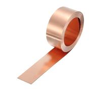 sourcing map Copper Sheet Roll 2500mm x 20mm x 1mm, 1" x 8.2ft 38 Gauge 99.9% Pure Copper Flashing Strip Metal Foil Plate for Electricity DIY Projects (Multiple Sizes)