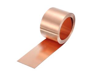 sourcing map Copper Sheet Roll 2500mm x 25mm x 1mm, 1" x 8.2ft 38 Gauge 99.9% Pure Copper Flashing Strip Metal Foil Plate for Electricity DIY Projects (Multiple Sizes)