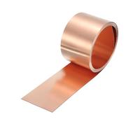 sourcing map Copper Sheet Roll 2500mm x 35mm x 0.2mm, 1" x 8.2ft 38 Gauge 99.9% Pure Copper Flashing Strip Metal Foil Plate for Electricity DIY Projects (Multiple Sizes)