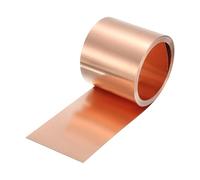 sourcing map Copper Sheet Roll 2500mm x 50mm x 0.5mm, 2" x 8.2ft 38 Gauge 99.9% Pure Copper Flashing Strip Metal Foil Plate for Electricity DIY Projects (Multiple Sizes)