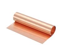 sourcing map Copper Sheet Roll 2500mmx300mmx0.03mm, 12"x8.2ft 38 Gauge | 99.9% Pure Copper Flashing Strip Metal Foil Plate for Electricity DIY Projects (Multiple Sizes)