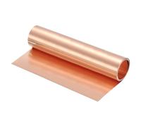 sourcing map Copper Sheet Roll 2500mmx300mmx0.1mm, 12"x8.2ft 38 Gauge | 99.9% Pure Copper Flashing Strip Metal Foil Plate for Electricity DIY Projects (Multiple Sizes)