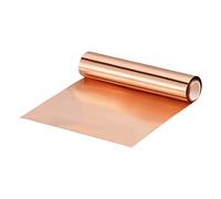 sourcing map Copper Sheet Roll 3500mm x 100mm x 0.01mm, 99.9% Pure Copper Strip 4" x 11.5ft 38 Gauge Copper Flashing Metal Foil Plate for Electricity DIY Projects (Multiple Sizes)