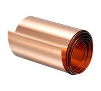 sourcing map Copper Thin Foil Roll Sheet, 0.1x60x1000mm Pure Copper Foil Sheet Roll Copper Strip for Crafts, Electrical Repairs, Grounding