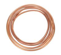 sourcing map Copper Tube 1/4'' OD x 9.8Ft 1/64" T Refrigeration Flexible Pipe Seamless Hollow Metal Soft for Air Conditioners Refrigerators and Other Equipment