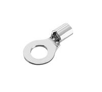 sourcing map Copper Wire Lugs,12-10AWG RNB5.5-6 4-6mm2,Bolt Hole,Battery Cable Ends Eyelets Crimp Tubular Ring Terminals Connectors Silver Tone 10Pcs