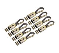 sourcing map Cord End Cap, 8Pcs 0.43"/11mm End Cap Barrel Beads Terminators Cord Finding for Tassel Jewelry Making Bag Strap DIY, Bronze