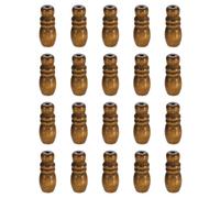 sourcing map Cord Knobs, Brown Wooden Cord Tassel Drops Pull End Pendant for Window Blinds Shade Curtain Craft,1.65x0.67", 20Pcs