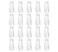 sourcing map Cord Knobs, Transparent Plastic Cord Tassel Drops Pull End Pendant for Window Blinds Shade Curtain Craft, 1.3x0.5" 20Pcs