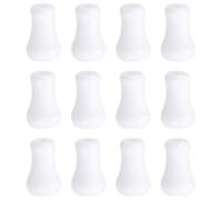 sourcing map Cord Knobs, White Wooden Cord Tassel Drops Pull End Pendant for Window Blinds Shade Curtain Craft, 1x0.6" 12Pcs