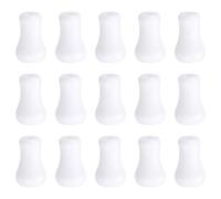 sourcing map Cord Knobs, White Wooden Cord Tassel Drops Pull End Pendant for Window Blinds Shade Curtain Craft, 1x0.6" 15Pcs