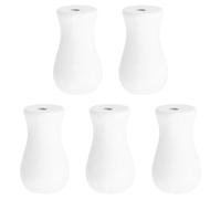 sourcing map Cord Knobs, White Wooden Cord Tassel Drops Pull End Pendant for Window Blinds Shade Curtain Craft, 1.3x0.7" 5Pcs