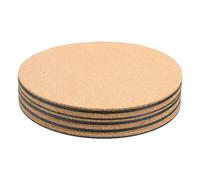 sourcing map Cork Coasters, 8 inch Round Cork Trivet Cork Plant Coasters Desk Coaster Coaster Set for Pots Cup and Plant, Brown Black 8pcs