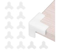 sourcing map Corner Protectors, 12 Pcs Table Corner Protectors, Furniture Corner Guard and Edges Safety Bumpers for Table Edges and Sharp Corners (T-shaped, White)