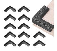 sourcing map Corner Protectors, 12 Pcs Table Corner Protectors, Furniture Corner Guard and Edges Safety Bumpers for Table Edges and Sharp Corners (Black)