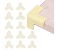 sourcing map Corner Protectors, 12 Pcs Table Corner Protectors, Furniture Corner Guard and Edges Safety Bumpers for Table Edges and Sharp Corners (T-shaped, Yellow)