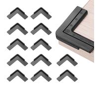 sourcing map Corner Protectors, 12 Pcs Table Corner Protectors, Furniture Corner Guard and Edges Safety Bumpers for Table Edges and Sharp Corners (Star-shaped, Black)