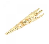 sourcing map Corsage Decorative Holder, Alloy Lapel Pin Brooch Vase 42mm for Wedding Party Prom DIY Charms Dark Gold Tone