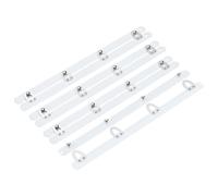 sourcing map Corset Busk 12.6 Inch, 4 Pairs Spring Steel Boning Support, White Metal Sewing Buttons with 6 Silver Hook & Eye Closure for Women Garment, Wedding Party Dress Corset, 0.5 Width