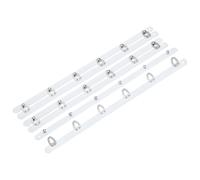 sourcing map Corset Busk 12 Inch, 3 Pairs Spring Steel Boning Support, White Metal Sewing Buttons with 6 Silver Hook & Eye Closure for Women Garment, Wedding Party Dress Corset, 0.5 Width