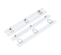 sourcing map Corset Busk 6 Inch, 2 Pairs Spring Steel Boning Support, White Metal Sewing Buttons with 3 Silver Hook & Eye Closure for Women Garment, Wedding Party Dress Corset, 0.5 Width
