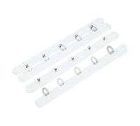 sourcing map Corset Busk 9 Inch, 2 Pairs Spring Steel Boning Support, White Metal Sewing Buttons with 5 Silver Hook & Eye Closure for Women Garment, Wedding Party Dress Corset, 0.8 Width