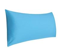 sourcing map Cotton 6ft Body Pillow Cover, Long Bolster Pillowcase - Envelope Closure - Pregnancy Body Support Cushion - Blue