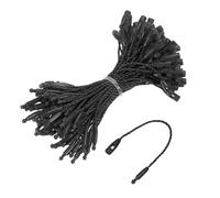 sourcing map Cotton Hang Tag String Snap Lock Pins Loop Price Tag Fastener Plastic Tags Ties Black 3.2 Inch Pack of 100