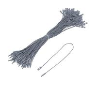 sourcing map Cotton Hang Tag String Snap Lock Pins Loop Price Tag Fastener Plastic Tags Ties Dark Gray 7.8 Inch Pack of 100