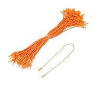 sourcing map Cotton Hang Tag String Snap Lock Pins Loop Price Tag Fastener Plastic Tags Ties Orange 7.8 Inch Pack of 100