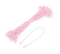 sourcing map Cotton Hang Tag String Snap Lock Pins Loop Price Tag Fastener Plastic Tags Ties Pink 7.8 Inch Pack of 100