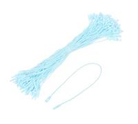 sourcing map Cotton Hang Tag String Snap Lock Pins Loop Price Tag Fastener Plastic Tags Ties Sky Blue 7.8 Inch Pack of 100