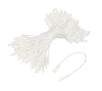 sourcing map Cotton Hang Tag String Snap Lock Pins Loop Price Tag Fastener Plastic Tags Ties White 3.2 Inch Pack of 100