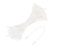 sourcing map Cotton Hang Tag String Snap Lock Pins Loop Price Tag Fastener Plastic Tags Ties White 4.7 Inch Pack of 100