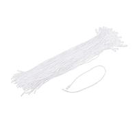 sourcing map Cotton Hang Tag String Snap Lock Pins Loop Price Tag Fastener Plastic Tags Ties White 7.8 inch Pack of 100