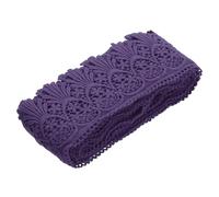 sourcing map Cotton Lace Trim Vintage Crochet 3inch x 3yard Violet Stretch Lace Edge Ribbon for DIY Scrapbooking Clothes Curtain Slipcover Fabric