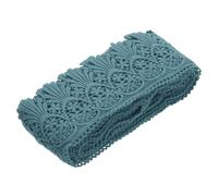 sourcing map Cotton Lace Trim Vintage Crochet 3inch x 4.8yard Navy Blue Stretch Lace Edge Ribbon for DIY Scrapbooking Clothes Curtain Tablecloth Slipcover Fabric Wedding Decoration Gift Wrap