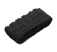 sourcing map Cotton Lace Trim Vintage Crochet 3inch x 9yard Black Stretch Lace Edge Ribbon for DIY Scrapbooking Clothes Curtain Slipcover Fabric