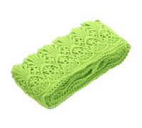 sourcing map Cotton Lace Trim Vintage Crochet 3inch x 9yard Grass Green Stretch Lace Edge Ribbon for DIY Scrapbooking Clothes Curtain Slipcover Fabric