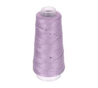 sourcing map Cotton Silk Yarn Mercerized Cotton Silk Blend Sparkly Yarn with Sequins, 6-Ply Metallic Knitting and Crochet Thread for Hand Knitting Crocheting DIY Craft, 50g (Purple)