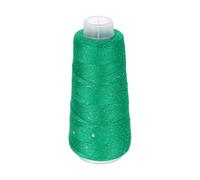 sourcing map Cotton Silk Yarn Mercerized Cotton Silk Blend Sparkly Yarn with Sequins, 6-Ply Metallic Knitting and Crochet Thread for Hand Knitting Crocheting DIY Craft, 50g (Dark Green)