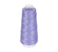sourcing map Cotton Silk Yarn Mercerized Cotton Silk Blend Sparkly Yarn with Sequins, 6-Ply Metallic Knitting and Crochet Thread for Hand Knitting Crocheting DIY Craft, 50g (Dawn Purple)
