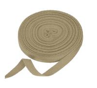sourcing map Cotton Twill Tape Ribbon 10mm x 10 Meters Herringbone Webbing Tape Roll Bias Binding Tape for DIY Crafts Sewing Gift Wrapping, Khaki