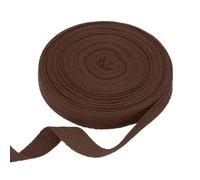 sourcing map Cotton Twill Tape Ribbon 15mm x 10 Meters Herringbone Webbing Tape Roll Bias Binding Tape for DIY Crafts Sewing Gift Wrapping, Dark Brown