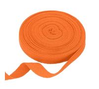 sourcing map Cotton Twill Tape Ribbon 15mm x 10 Meters Herringbone Webbing Tape Roll Bias Binding Tape for DIY Crafts Sewing Gift Wrapping, Orange