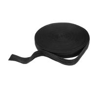 sourcing map Cotton Twill Tape Ribbon 25cm x 45 Meters Herringbone Webbing Tape Roll Bias Binding Tape for DIY Crafts Sewing Gift Wrapping, Black