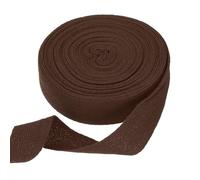 sourcing map Cotton Twill Tape Ribbon 25mm x 10 Meters Herringbone Webbing Tape Roll Bias Binding Tape for DIY Crafts Sewing Gift Wrapping, Dark Brown