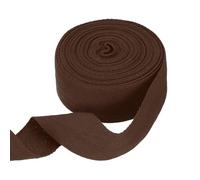 sourcing map Cotton Twill Tape Ribbon 40mm x 10 Meters Herringbone Webbing Tape Roll Bias Binding Tape for DIY Crafts Sewing Gift Wrapping, Dark Brown